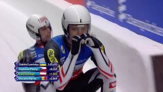 Luge European Championships in Sigulda LAT Doubles 2nd run [upl. by Segalman14]