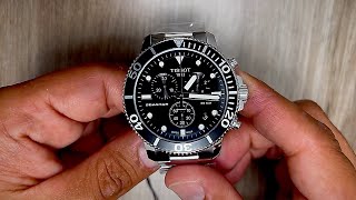 Review and Close Look on the Wrist Tissot Seastar 1000 Chrono Black Dial T120 417 11 051 00 [upl. by Krueger582]