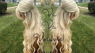 Volume texture curls  half up half down [upl. by Acinat]