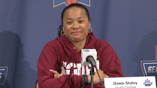 Aja Wilson Khadijah Sessions Dawn Staley Press Conference — 31916 [upl. by Christianson]