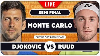 DJOKOVIC vs RUUD • ATP Monte Carlo 2024 SF • LIVE Tennis PlaybyPlay Stream [upl. by Notsruht]