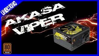 Unboxing Fonte Akasa Viper Power 700W  80 Plus Bronze [upl. by Ardis950]