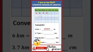 Y eso es tan fácil Convertir Unidades de Longitud \ Super fácil longitud conversión [upl. by Lymann137]