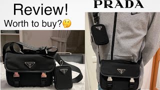 Prada ReNylon and Saffiano Shoulder bag Review Is it worth to buy [upl. by Yurt957]