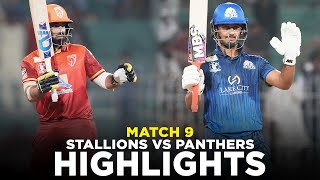 Full Highlights  Stallions vs Panthers  Match 9  Bahria Town Champions Cup 2024  M9A1K [upl. by Nylcoj]