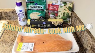 COME COOK WME 🍽 IM MAKING SALMON ALFREDO😋  Feat quotStove To Kissesquot Recipe [upl. by Eiramenna211]