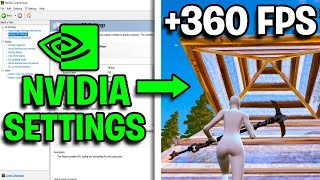 BEST Nvidia Control Panel Settings for Fortnite MAX FPS [upl. by Annoirb300]