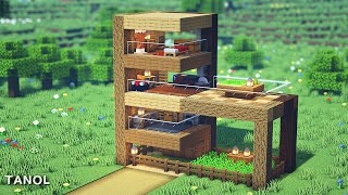 ⚒️ Minecraft  How To Build a OakSpruce Survival Wooden House [upl. by Werdn861]