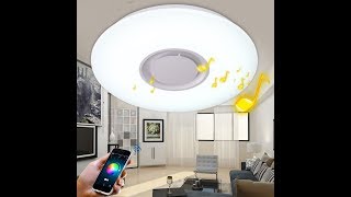 YUCHENG LED Ceiling Light 24W with Bluetooth Speaker and App [upl. by Fillian]