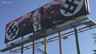 New addition to controversial Valley billboard featuring President Trump [upl. by Emmeram]