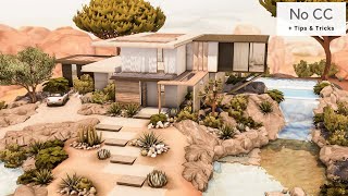 The Sims 4 Desert Luxe House  No CC  Stop Motion Speedbuild [upl. by Rycca]