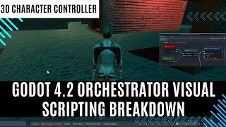 Godot 42 Visual Scripting Orchestrator Breakdown 3d character controller [upl. by Ayotan]