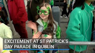 Excitement in Dublin for St Patrick’s Day parade [upl. by Nesilla]