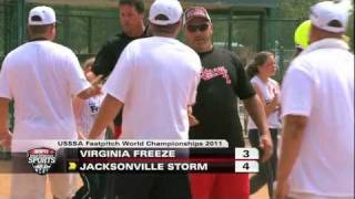 2011 USSSA Fastpitch World Series Virginia Freeze vs Jacksonville Storme [upl. by Anuahs]