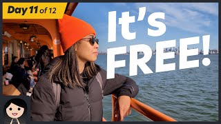 FREE New York Ferry Staten Island Ferry → Day 11 of 12 Days of Transit Vlogmas 2023 [upl. by Eek]