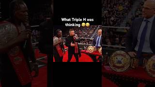 What Triple H was really thinking 😂😂 [upl. by Tenahs]