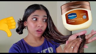 I used Vaseline Petroleum Jelly on Dry Hair and RESULTS ARE NOT AS EXPECTED  DEBUNKED VASLEINE [upl. by Stevens]