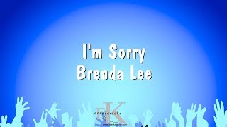 Im Sorry  Brenda Lee Karaoke Version [upl. by Koralie]