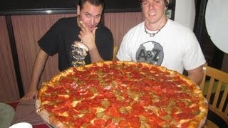 30quot MEAT LOVERS Pizza Challenge in NEBRASKA [upl. by Nivlam]