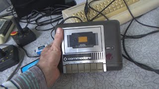 Commodore Datasette 1531 with Adapter Magnetic Tape Data Storage Review [upl. by Nappie]