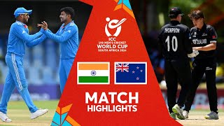 India v New Zealand  Match Highlights  U19 CWC 2024 [upl. by Alel]