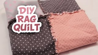 Flannel Rag Style Baby Quilt  How to EASY DIY  Whitney Sews [upl. by Seiden]