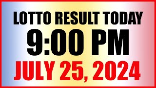 Lotto Result Today 9pm Draw July 25 2024 Swertres Ez2 Pcso [upl. by Surat]