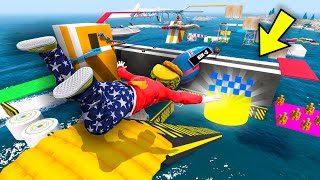 VUELVO AL PASADO PARKOUR EXTREMO A PIE INCREIBLE  GTA 5 ONLINE [upl. by Evadne]