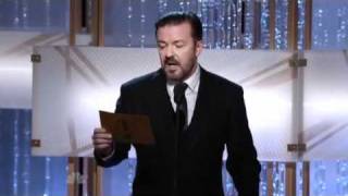 Ricky Gervais at the 68th Golden Globe Awards  2011 [upl. by Walt]