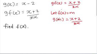 How to find fx from gfx and gx [upl. by Koerner160]