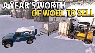 A YEARS WORTH OF WOOL TO SELL  Farming Simulator 17  Oakfield Farm  Episode 29 [upl. by Reggie]