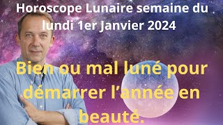 Astrologie Horoscope lunaire semaine du lundi 1er janvier 2024 [upl. by Massiw]