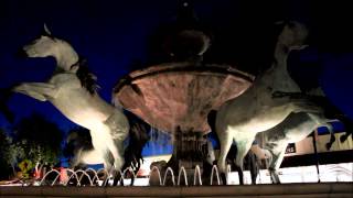 Old Town Scottsdale 5th Ave Bronze Arabian Horse Fountain [upl. by Rubetta141]