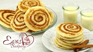 CinnamonRollPancakes  Pancake mit ZimtSwirl und VanilleSoße  Frühstück  Backen evasbackparty [upl. by Atteynek213]