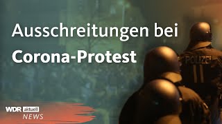 CoronaProtest Gewalt bei Demos gegen CoronaMaßnahmen  WDR Aktuelle Stunde [upl. by Youngran94]