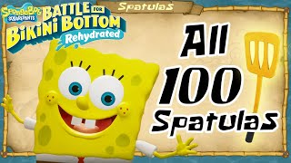 All 100 Golden Spatulas  SpongeBob Battle for Bikini Bottom  Rehydrated [upl. by Posehn659]