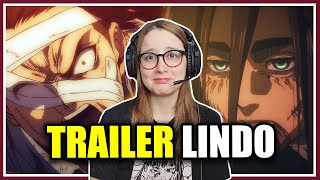 ÚLTIMO TRAILER DE SHINGEKI TA PERFEITO React com Análise [upl. by Phaidra]