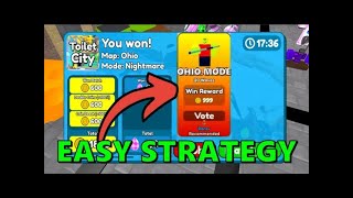 Toilet tower Defense Toilet city Ohio Mode FINALLY EASY [upl. by Lenard]