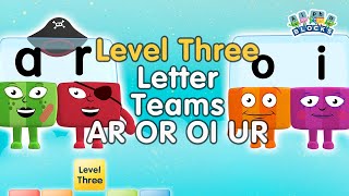 BacktoSchool  Alphablocks Level Three  Letter Teams  AR OR OI UR OW  FULL EPISODES [upl. by Ellennaj]