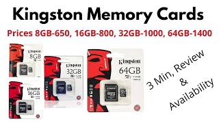 Kingston Memory Cards 8GB 16GB 32GB 64GB Price Review Availability in Pakistan [upl. by Pfeifer]