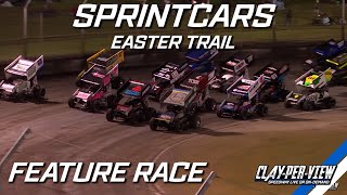 Sprintcars  Easter Trail  Borderline  30th Mar 2024  ClayPerView [upl. by Nosyrb]