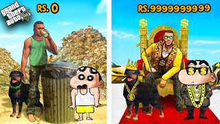 GTA 5  SHINCHAN and FRANKLIN become BILLIONAIRE IN 24 HOURS  THUGBOI MAX [upl. by Ortrude70]