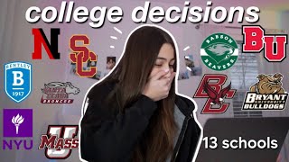 College Decision Reactions 2023 Northeastern University USC Bentley Babson and more [upl. by Garibald]