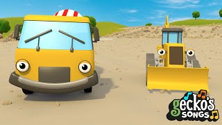 Construction Digger Songs  Nursery Rhymes amp Kids Songs  Geckos Garage  Trucks For Children [upl. by Notsnorb]