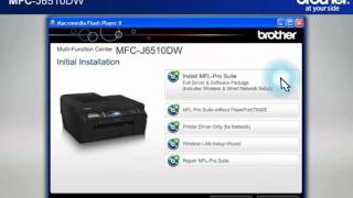 Win7  Setup my Wireless Brother inkjet Allinone with a router that uses security MFCJ6510DW [upl. by Hultin]