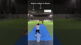 Swing pe Swing 🔥 WAHAB vs SHAYAN vs BASIT  4 Balls Match  Off Yorker youtubeshorts cricketmatch [upl. by Venator606]