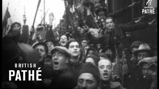 Italian Demonstration  Mussolini In Top Hat March On Rome 1922 [upl. by Lladnor179]