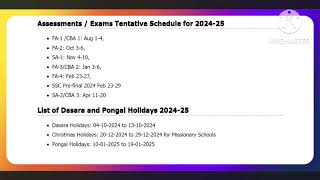 AP high school working 202425 l AP Schools FA amp SA Exams Time Table 202425 l [upl. by Tram]