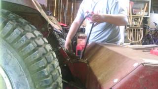 How to put a rototiller on a wheel horse garden tractorpart 1 [upl. by Llehcim]