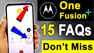 Motorola One Fusion Plus Call Recording Screen Recording Display Led Notification Gaming amp FAQ [upl. by Niveg]